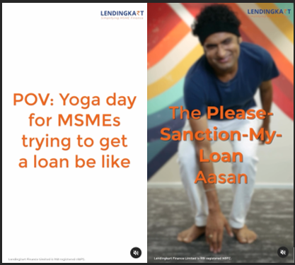 Lendingkart Post on Yoga Day 2024