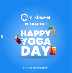 MilkBasket Post on Yoga Day 2024