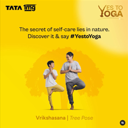 TATA 1mg Post on Yoga Day 2024