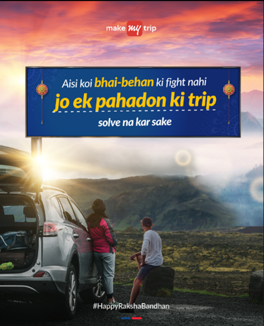 MakeMyTrip Social Media Post on Rakhi 2024