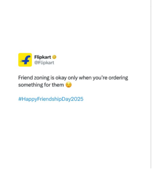 Flipkart's Friendship Day Post 2025